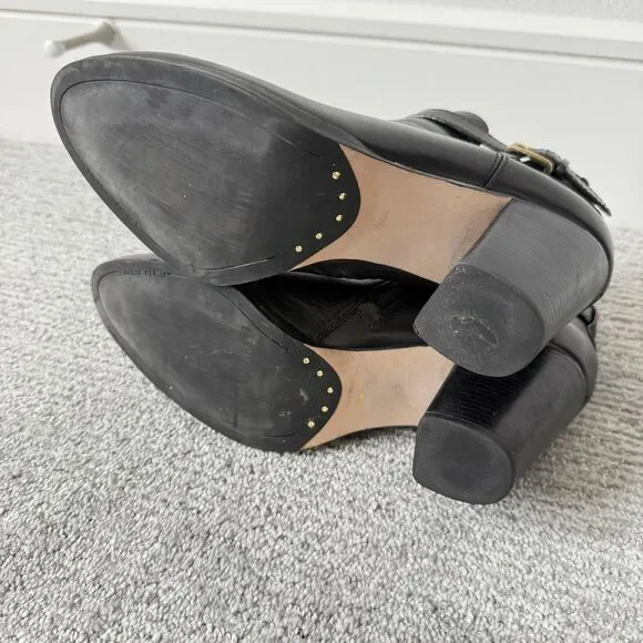 Louise et Cie Boots Womens Size 9 Black Vivianne Ankle Zip Buckle LO-VIANNE - Picture 7 of 9